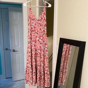Floral Pink Maxi Dress